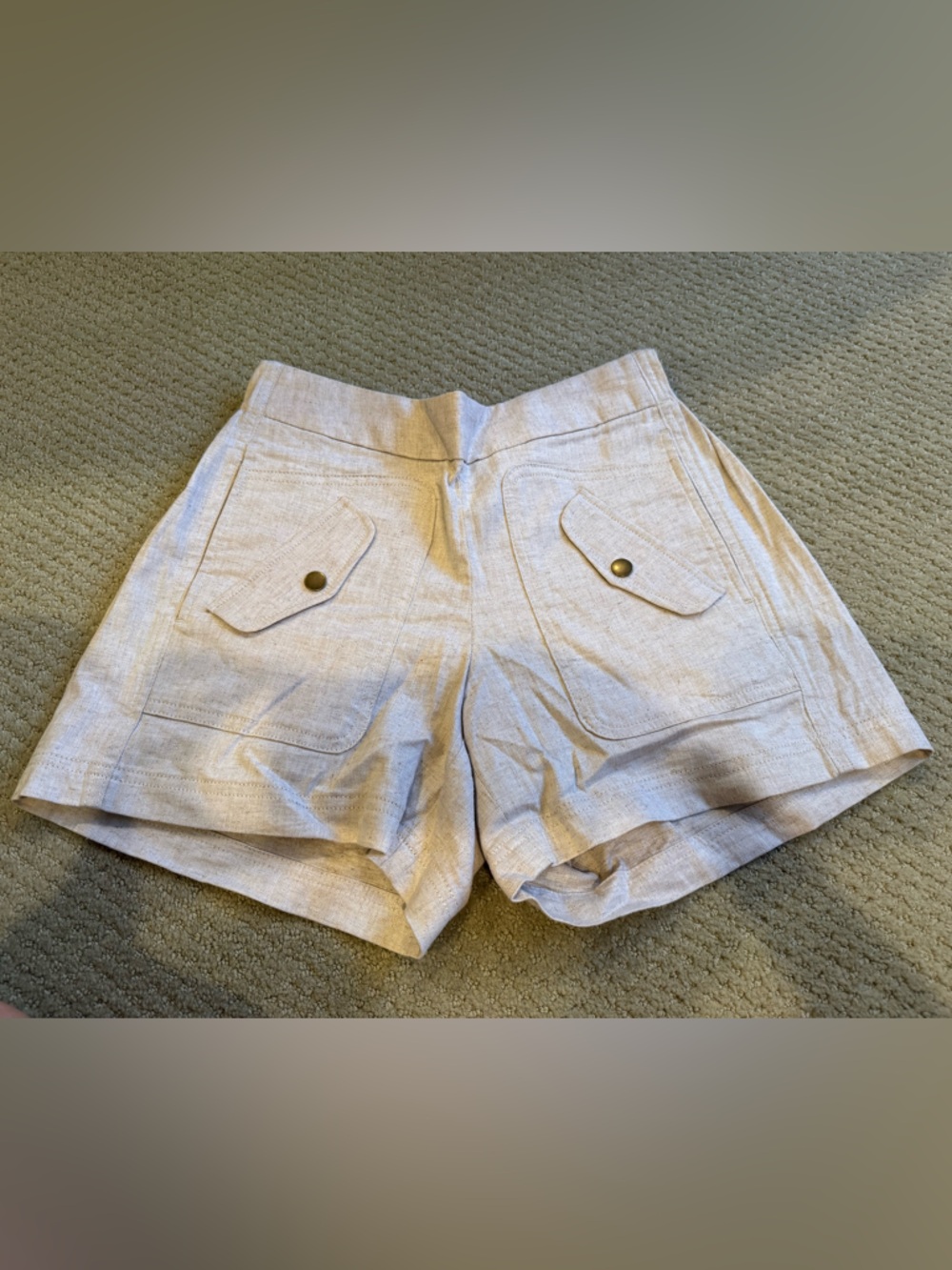 Banana Republic Beige Linen-Blend Shorts